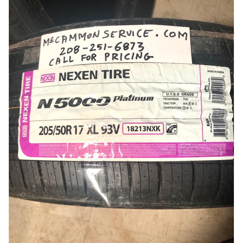 McCammonservice.com Tire T205-50-R17 XL please call 208-251-6873 for current pricing